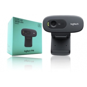 Logitech C270 HD 720p WEB Camera with Built-in Microphone / Black