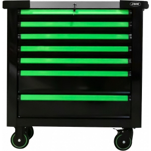 TÖÖRIISTAKÄRU XL LAI. INOX. TÜHI 7 SAHTLIT. PERFO. MUST / ROH JBM