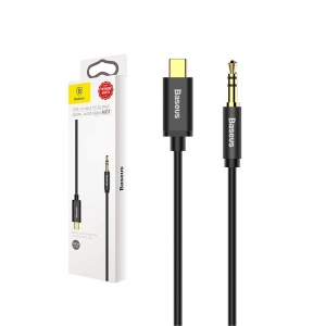 Baseus Yiven Премиум AUX провод USB-C -> 3.5 mm 1.2m Черный (EU Blister)