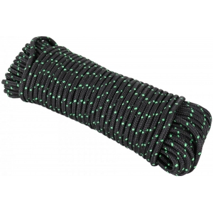 NÖÖR / KÖIS KAPRON 1 / 4"  /  6.35MM. 30M. MUST (ROHELISED TÄPID) JBM