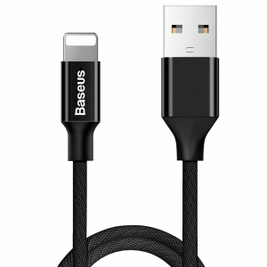 Baseus Yiven Textile Charge 2A Lightning (MD818ZM/A) Data and Charging Cable 1.2m Black