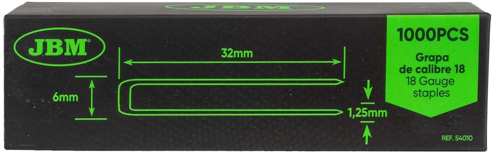 NAELAPÜSTOLI U-KLAMBER 18GA 32X6MM (1000TK) JBM