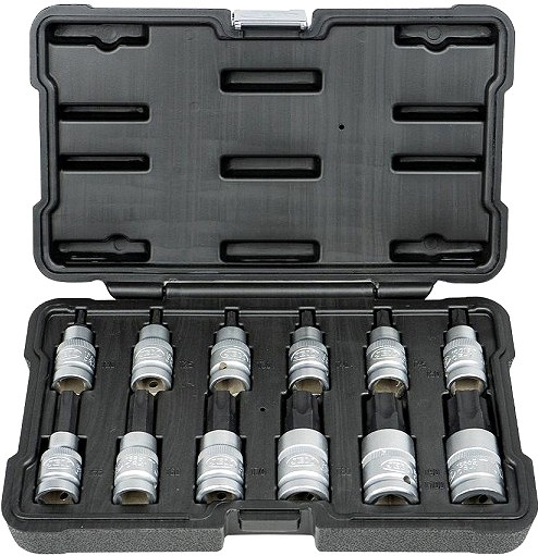 12-OS. 1 / 2" TORX PADRUNOTSIKUTE KOMPL. T20-T100. PIKK / LÜHIKE JBM*