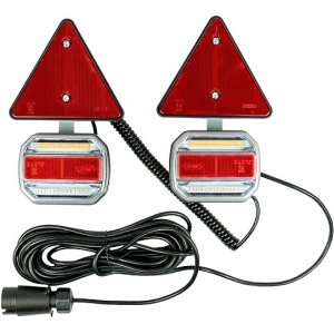 LED TAGATULIEDE KOMPLEKT VASAK+PAREM+KOLMNURGAD 12 / 24V. MAGNETKINNITUS. 7-PIN PISTIK JBM