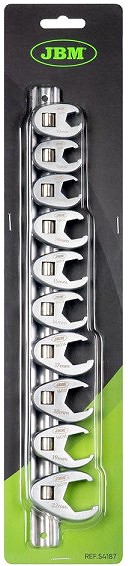 10-OS. LÕHIKSILMUS OTSADE KOMPLEKT 10-22MM. 3 / 8" ADAPTERIAVAGA. METALLSIINIL JBM