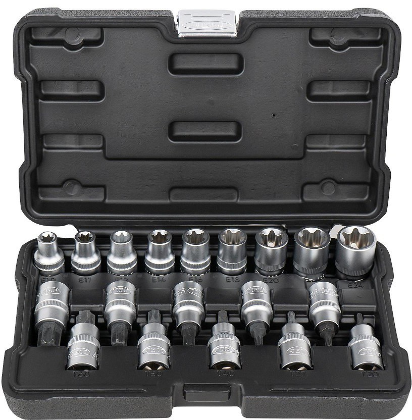 19-OS. 1 / 2" TORX OTSIKUTE E-PADRUNITE KOMPL. T30-T70. E10-E24 JBM*