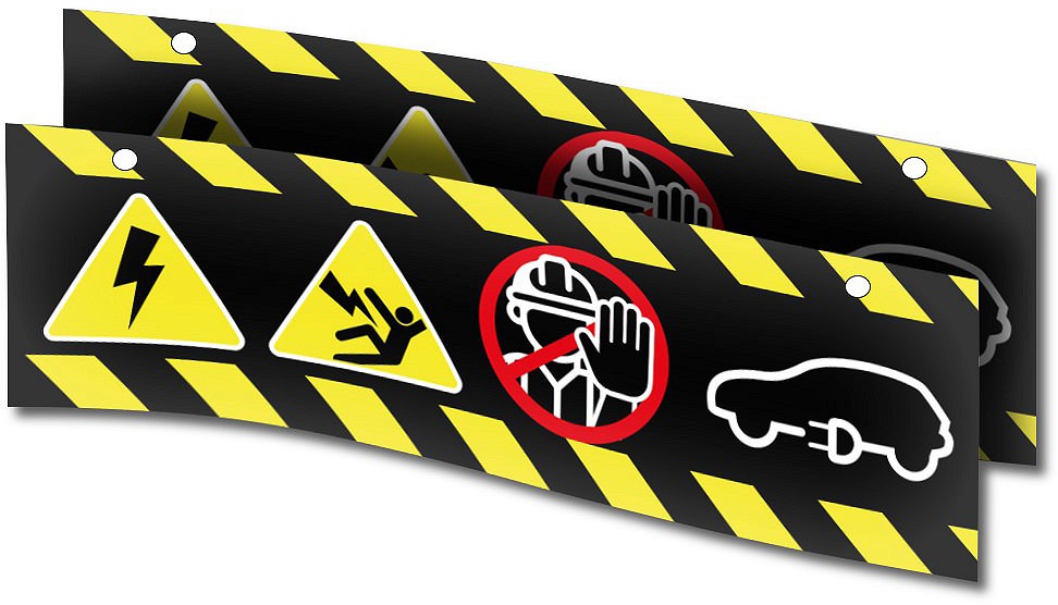 ELEKTRIAUTO OHUTSOON / KÕRGEPINGE MÄRGIS 165X500MM JBM