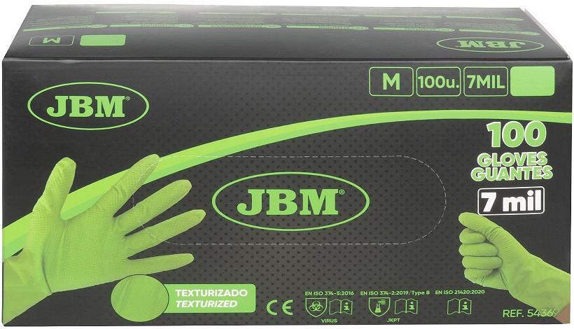 TÖÖKINDAD NITRIIL STRUKTUURNE "FORCE GREEN HD 7.0MIL". ROHELINE XL 100TK JBM