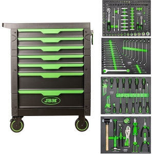 172-OS. TÖÖRIISTAKÄRU TÖÖRIISTADEGA "NEW GEN" MUST-ROHELINE. PERFOSEINAD JBM