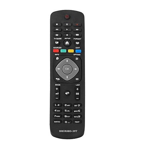 HQ LXP0398 TV remote control PHILIPS 398GR8BD Black