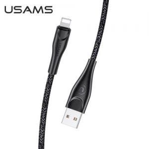 Usams SJ397 Universal Braided 2A Apple Lightning (MD818ZM/A) USB Data & Charger Cable 3m Black