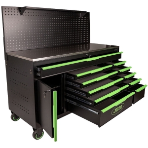 11-SAHTLIGA TÖÖLAUD / TÖÖRIISTAKÄRU. INOX TÖÖTASAPIND + PERFOSEIN JBM*