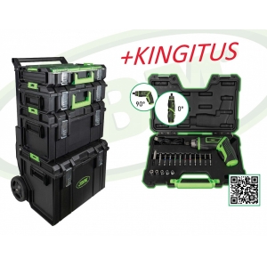 4-MOODULIGA TÖÖRIISTAKOHVER "ONE SYSTEM" RATASTEL + TASUTA AKUKRUVIKEERAJA JBM