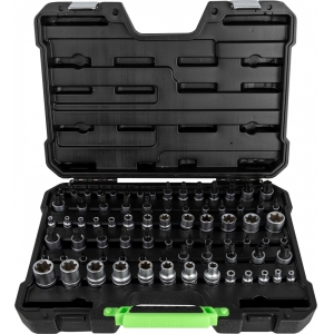 77-OS. 1 / 2"+3 / 8"+1 / 4" TORX PADRUNITE+OTSIKUTE KOMPLEKT S2 TERAS JBM