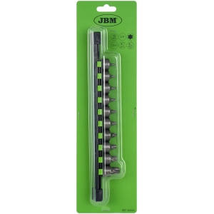 10-OS. 3 / 8" MADALATE TORXOTSIKUTE KOMPL. T10-T55 HOIDESIINIL JBM