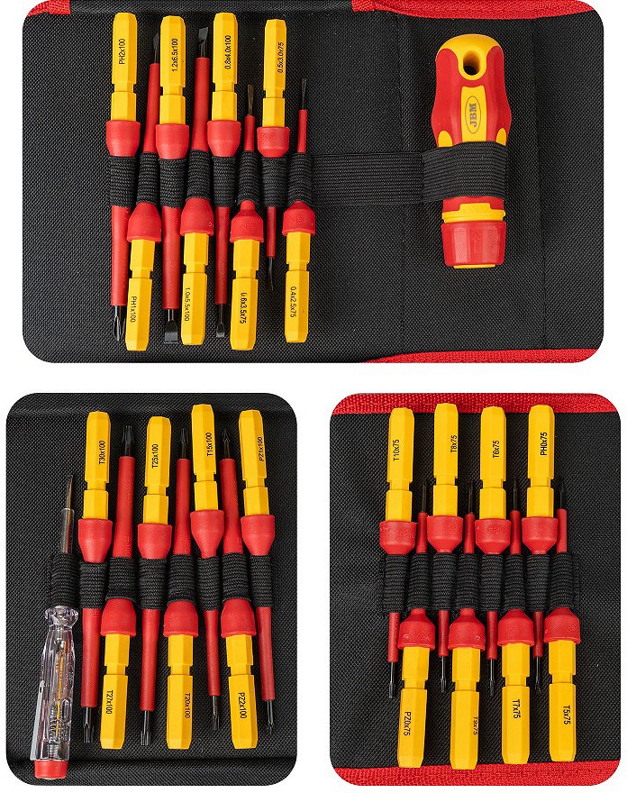 25-OS. VAHETATAVATE OTSTEGA ELEKTRIKU KRUVIKEERAJATE KOMPL. VDE / 1000V JBM