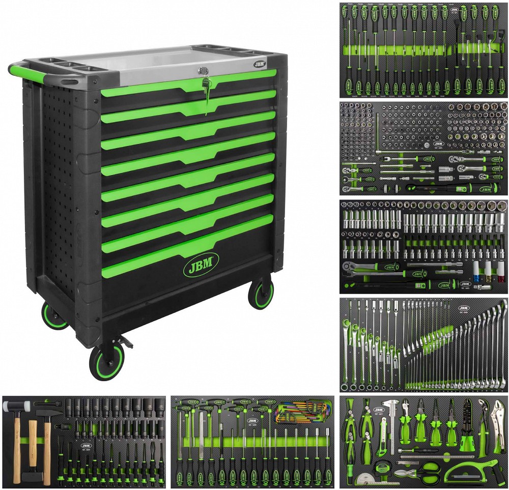 468-OS. TÖÖRIISTAKÄRU TÖÖRIISTADEGA "EXPERT". INOX. XXL. PERFO JBM*