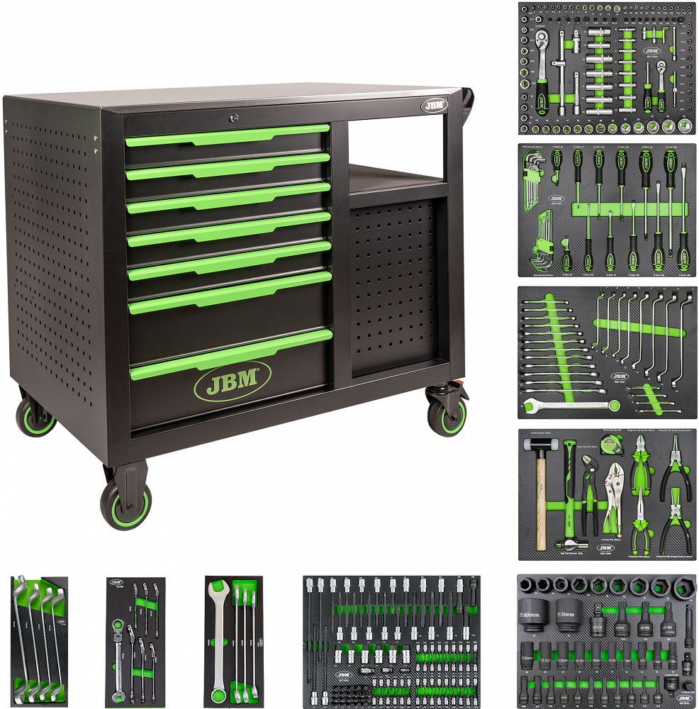 331-OS. TÖÖRIISTAKÄRU / LAUD TÖÖRIISTADEGA. INOX. PERFO JBM*