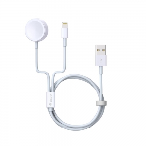 Devia MKLG2ZM/A Magnetic USB зарядный кабель Apple Watch 1м Белый + MD818 Кабель (EU Blister)