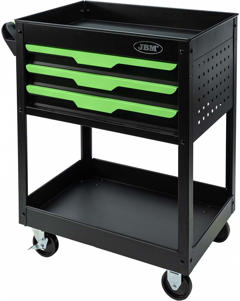 TASAPINNAKÄRU 3 SAHTLIT+PERFOSEIN (10X10MM) 770X450X940MM JBM