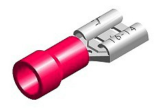 JUHTMEOTSIK LAPIK "EMA" PUNANE 6.3X0.8MM 100TK M+