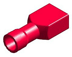 JUHTMEOTSIK LAPIK "EMA" KAETUD PUNANE 6.3X0.8MM BLISTER 10TK M+