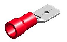 JUHTMEOTSIK LAPIK "ISA" PUNANE 6.3X0.8MM BLISTER 10TK M+