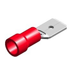 JUHTMEOTSIK LAPIK "ISA" PUNANE 6.3X0.8MM BLISTER 10TK M+