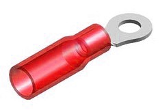 TERMOKAHANEV JUHTMEOTSIK AVAGA / SILMUSKLEMM PUNANE Ø4.3MM. 0.5-1.5MM² BLISTER 10TK M+