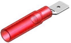 TERMOKAHANEV JUHTMEOTSIK LAPIK "ISA" PUNANE 6.3X0.8MM 100TK M+