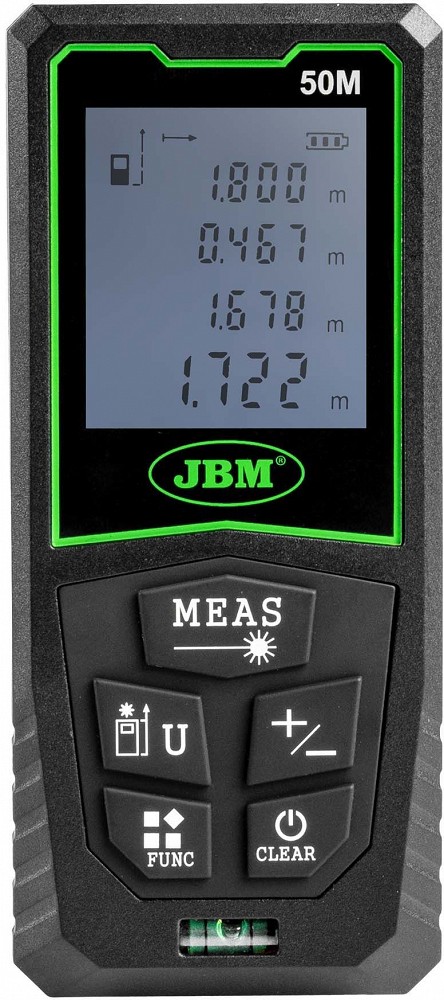 LASERKAUGUSMÕÕTJA "DISTANCIA LASER 50" KAUGUS 50M (PUNANE. II KLASS. AAA) JBM