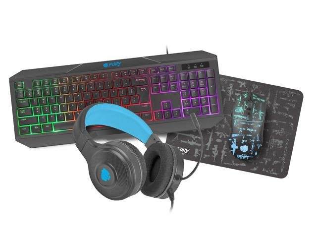 Fury NFU-1674 Gaming 4in1 Set / Keyboard / Mouse / Headset / Mouse Pad / ENG