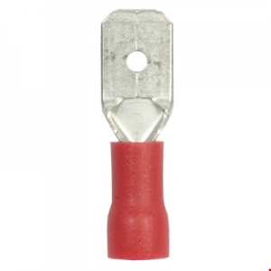 JUHTMEOTSIK LAPIK "ISA" 6.35MM PUNANE 50TK