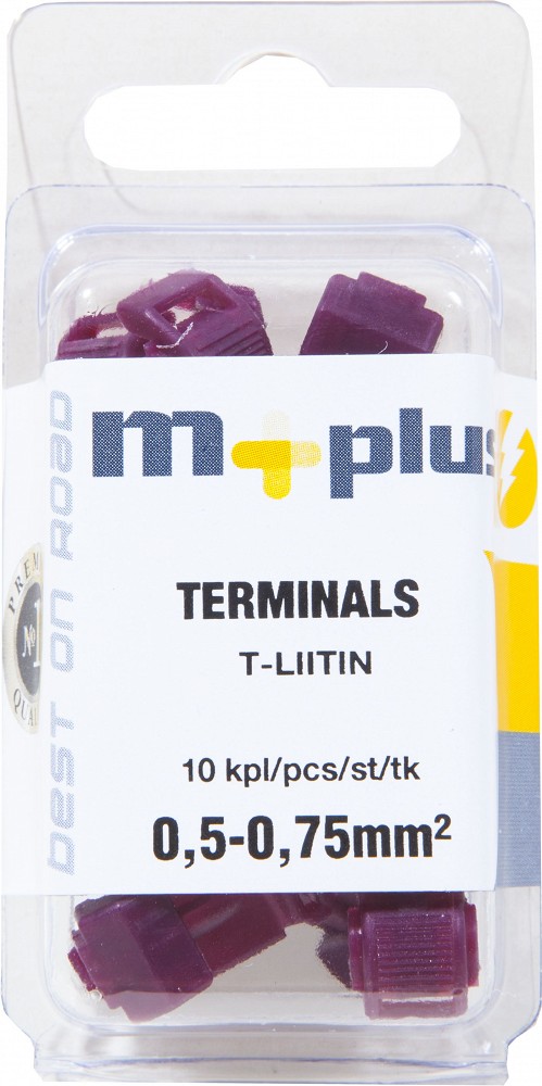 T-LIITMIK PUNANE 0.5-0.75MM 10TK