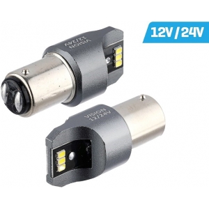 12V / 24V BAY15D LED PIRN 5W P21 / 5W CANBUS VALGE BLISTER 2TK VISION