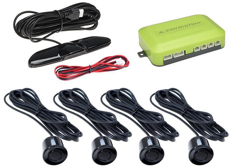 PARKIMISANDURITE KOMPLEKT 4 ANDURIT (MUST)+DISPLAY 12V CARMOTION