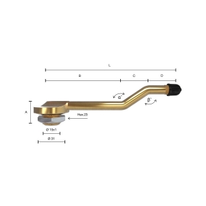 TL-VENTIIL VEOAUTO / HAAGIS TUCA 19. MADAL. NURK 90. AVA=20.5. 2-ASTMELINE. L=94MM (48+21+25)