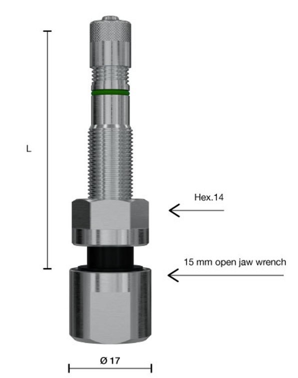 TPMS VENTIIL WONDER 1309 / 54MS VEOAUTO VALUVELJELE 9.7MM. L=48+MM (SIRGE)