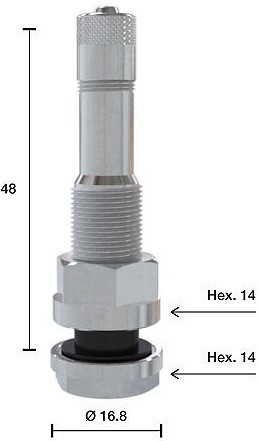 TL-VENTIIL VEOAUTO VALUV. 54MS  /  V3-22-3. AVA 9.7MM. SIRGE L=48MM. ALCOA VELGEDELE
