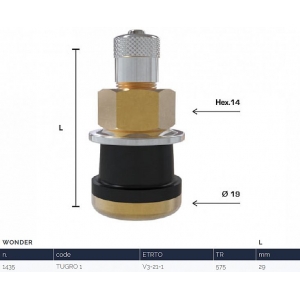 TL-VENTIIL VEOAUTO. V3-21-1  /  TR575. SIRGE. AVA=15.7MM. L=29MM