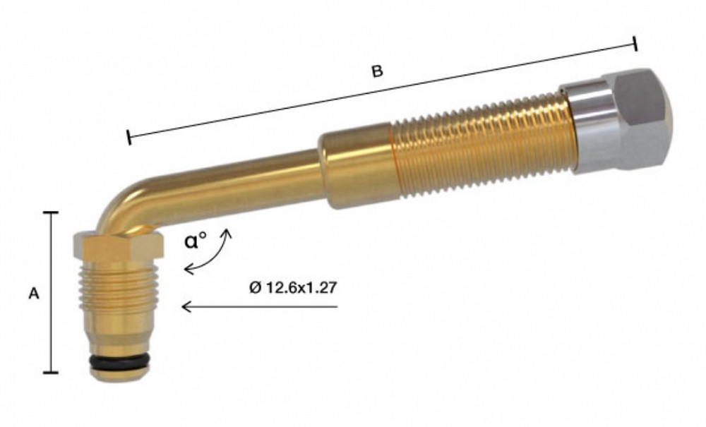 TL-VENTIIL TÖÖSTUSR. TRJ652. PAINUT. NURK 94. L=27+140 MM. AVA 20.5MM