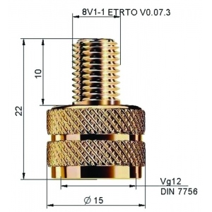 VENTIILI ADAPTER VG12-VG8 (ÜLEMINEK JÄMEDALT STAND. VENTIILILE) KÜBAR