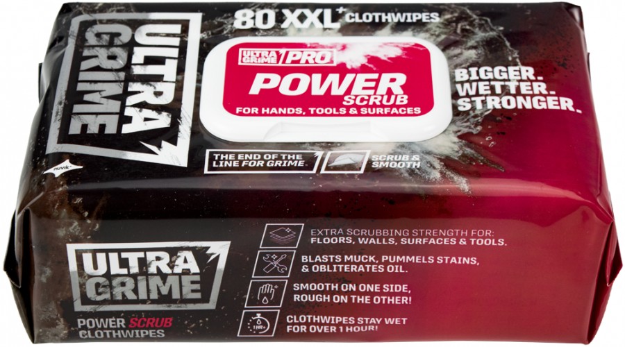ULTRAGRIME PRO POWER SCRUB ABRASIIVSED PUHASTUSLAPID 80TK / PAKK