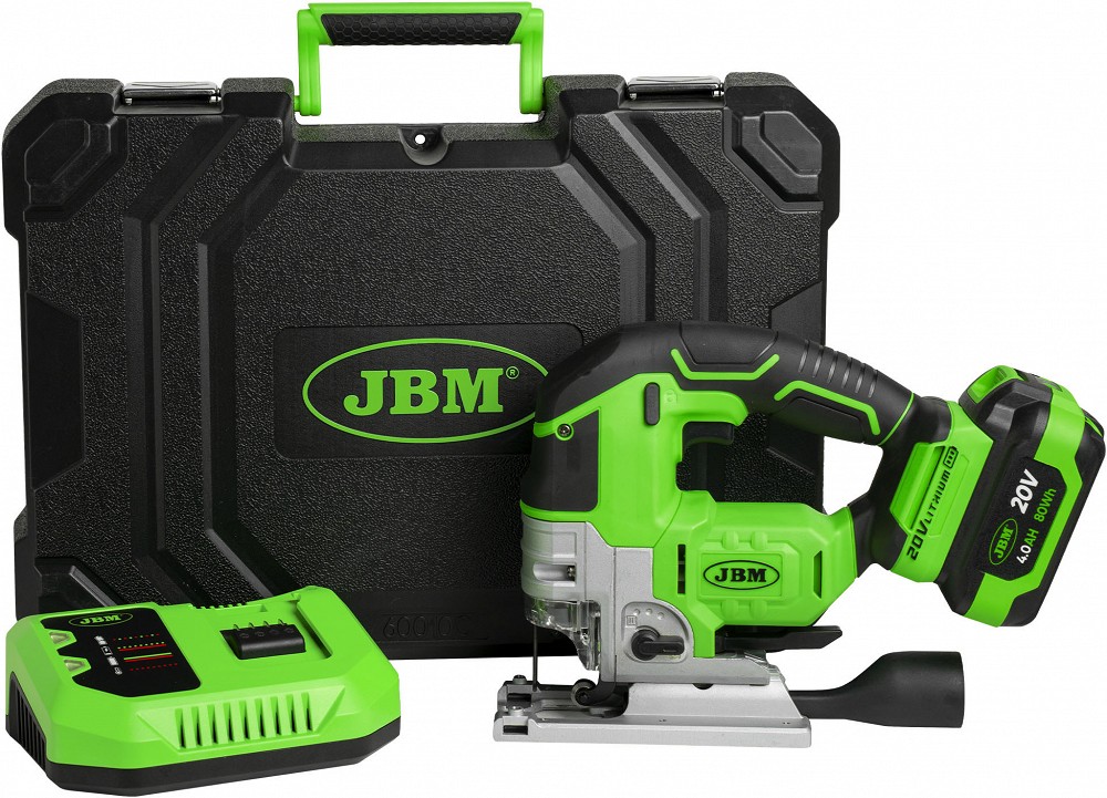 20V AKUSAAG (TIKKASAAG) KOMPLEKT. HARJAVABA. +4.0AH+ LAADIJA JBM