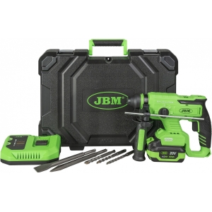 20V AKUPUURVASAR / AKUPIIKVASAR KOMPLEKT SDS-PLUS 2.2J. 4750RPM. HARJAVABA. +AKU +LAADIJA JBM