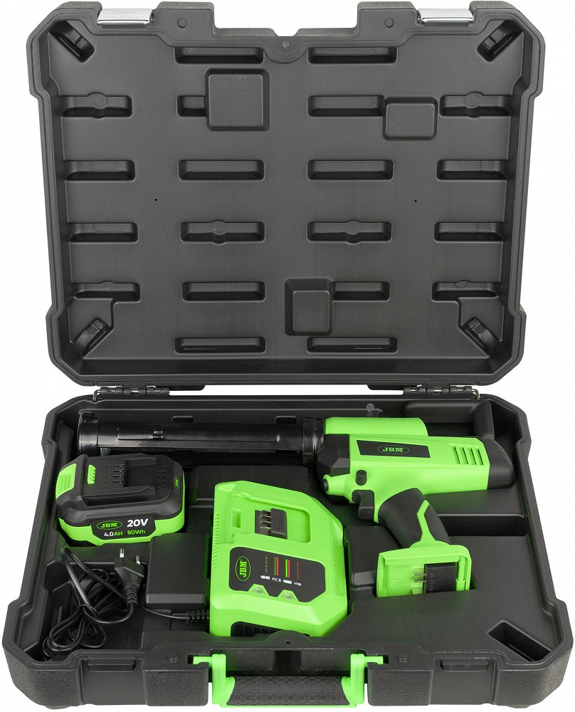 20V AKU SILIKOONIPÜSTOL 2500NM. LED. HARJAVABA. +4.0AH AKU JA LAADIJA JBM*