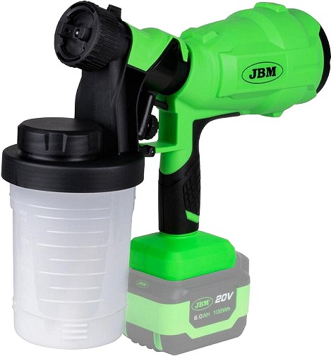 20V AKU VÄRVIPRITS / VÄRVIPÜSTOL 900ML. 2.5MM DÜÜS. +2.0AH AKU JBM