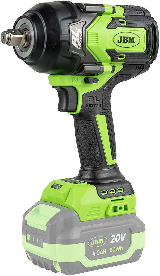 20V AKULÖÖKMUTRIKEERAJA 1 / 2" MAX 850 / 1000NM. HARJAVABA. +2.0AH AKU JBM