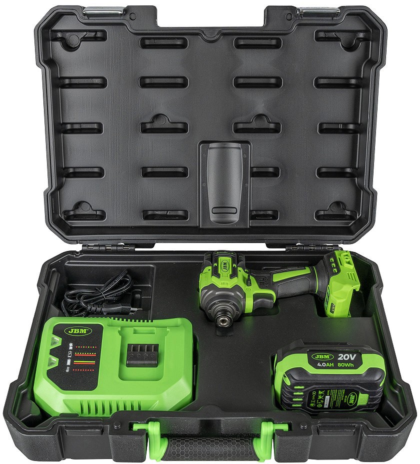 20V AKULÖÖKTRELL / AKUKRUVIKEERAJA KOMPLEKT. HARJAVABA. 230NM. LED. 4.0AH AKU+LAADIJA JBM