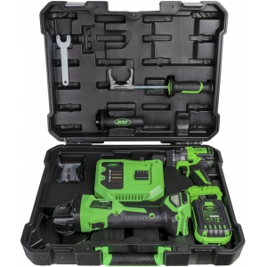 20V AKULÖÖKTRELL / KRUVIKEERAJA + 125MM AKU NURKLIHVIJA KOMPLEKT. HARJAVABAD.+4.0AH AKU+LAADIJA JBM*